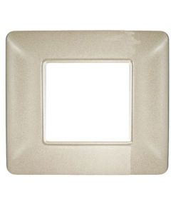 Placca in tecnopolimero 2P color sabbia compatibile Matix EL4076 