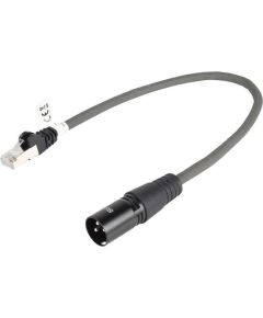 Digitalkabel XLR XLR 3p (M) - RJ45-Stecker 0,30 m Dunkelgrau SX600 Sweex