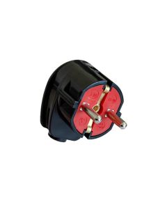 Spina schuko angolata maschio IP20 nera 16A 250V EL121 Vito