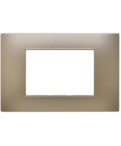 Vimar Plana compatible 3-place champagne Soft Touch plate EL2507 
