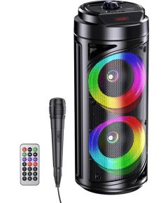 Rechargeable Bluetooth/USB/AUX/SD Card Speaker with Microphone 6.5"x2 20W KK-6201 KK-6201 Kakusiga