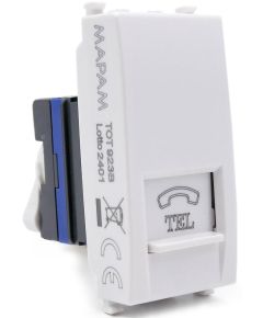 Presa telefonica bianca compatibile Vimar Arké EL173 