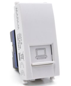 Connettore di rete RJ45 CST6 bianco compatibile Vimar Arké EL177 