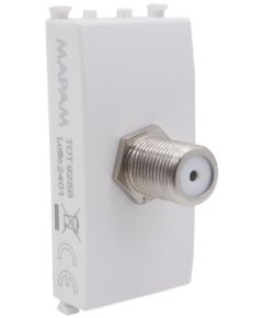 Presa TV SAT femmina diretta bianca compatibile Vimar Arké EL182 