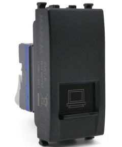 Connettore di rete RJ45 CAT6 nero compatibile Vimar Arké EL186 