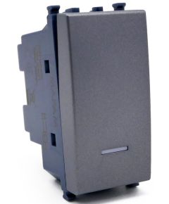 Invertitore unipolare con spia luminosa grigio compatibile Vimar Arké EL284 