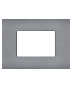Vimar Arké compatible 3-place gray cover plate EL314 