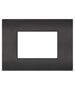 Placca 3 posti nero compatibile Vimar Arké EL330 