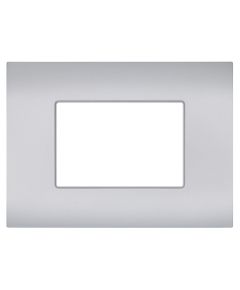 Placca 3 posti argento compatibile Vimar Arké EL350 