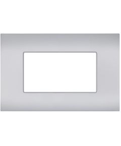 Placca 4 posti argento compatibile Vimar Arké EL378 