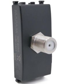 Presa TV SAT femmina diretta nera compatibile Vimar Arké EL379 