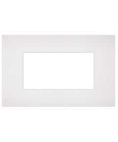 Placca 4 posti bianca compatibile Vimar Arké EL381 