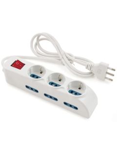 Multipresa ciabatta 9 posizioni con 3 schuko e 6 bipasso con interruttore EL013 Power-it