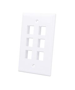 Placa de inserción Keystone de 2 lugares blanca Intellinet 02270 Intellinet