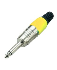 Connettore Jack 6.3mm mono - giallo 40128 