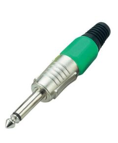 Connettore Jack 6.3mm mono - verde 40078 