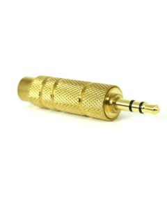 Adaptateur jack 3,5 mm stéréo jack stéréo 6,3 mm - plaqué or Q968 