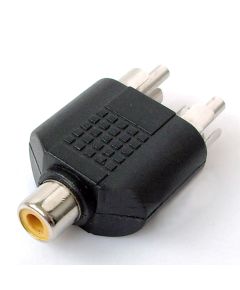 Adaptateur audio 2 RCA mâle à 1 RCA femelle L293 