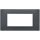 Placca 4 posti antracite Soft Touch compatibile Vimar Plana EL3103 