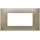 Placca 4 posti champagne  Soft Touch compatibile Vimar Plana EL3250 