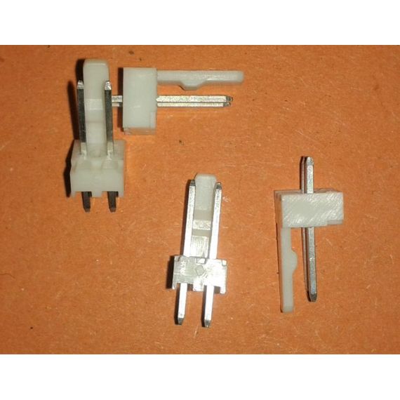 Conector de placa de circuito impreso de la serie KK 254 Molex, 2 vías, 1 fila, paso de 2.54 mm, 4A, recto - Paquete de 10 piezas. NOS100626 
