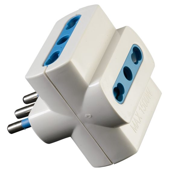 Multi-socket 10A 3x Italian White EL702 