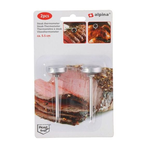 Par de termómetros analógicos para carne alpina ED9012 Alpina