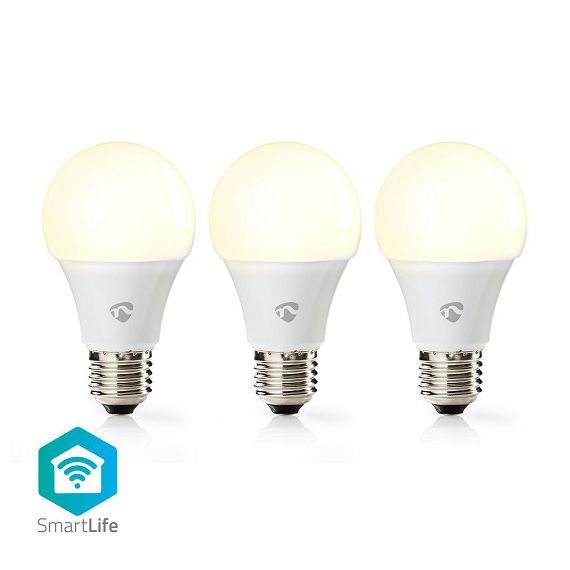 Lampadina LED Smart Wi-Fi Bianco caldo E27 confezione da 3 pezzi ND9050 Nedis