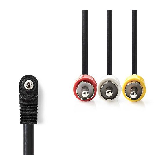 Cavo AV da 3,5 mm | AV maschio da 3,5 mm - 3x RCA maschio | 2m | Nero ND3158 Nedis