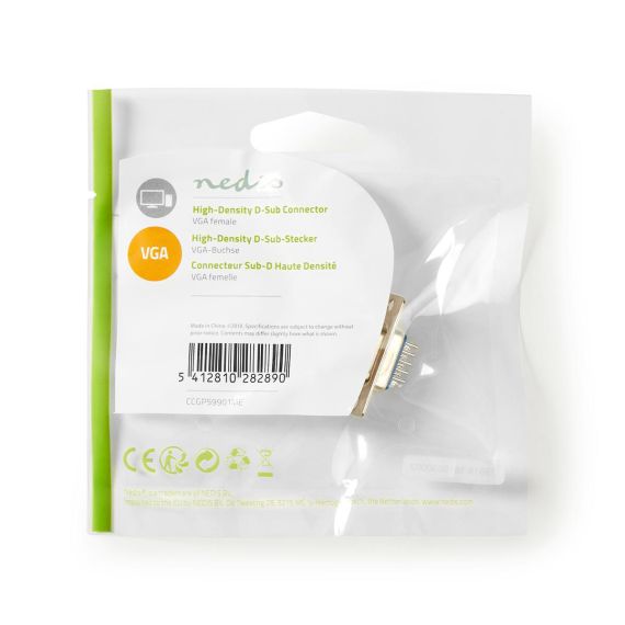 Connecteur enfichable femelle D-Sub VGA haute densit Mtal ND1064 Nedis