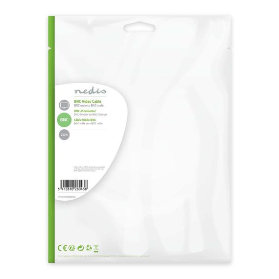 Cavo Video BNC maschio - BNC maschio 2m Nero ND1626 Nedis