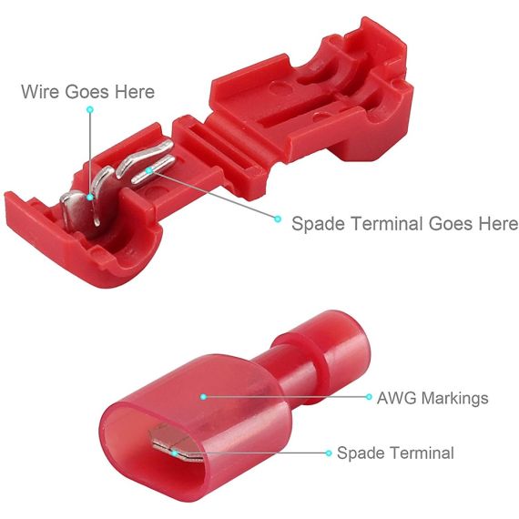 Kit 120pz terminali autofilettanti a giunzione rapida e a forcella con sgancio rapido WB380 