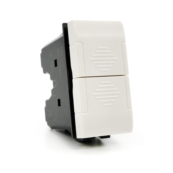 Doppio Pulsante 10A-250V bianco compatibile con serie Living International EL2130 