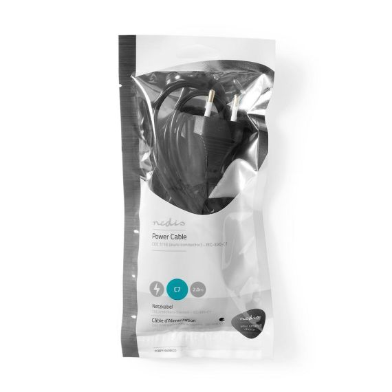 Power cable Euro plug - IEC-320-C7 2m ND8025 Nedis
