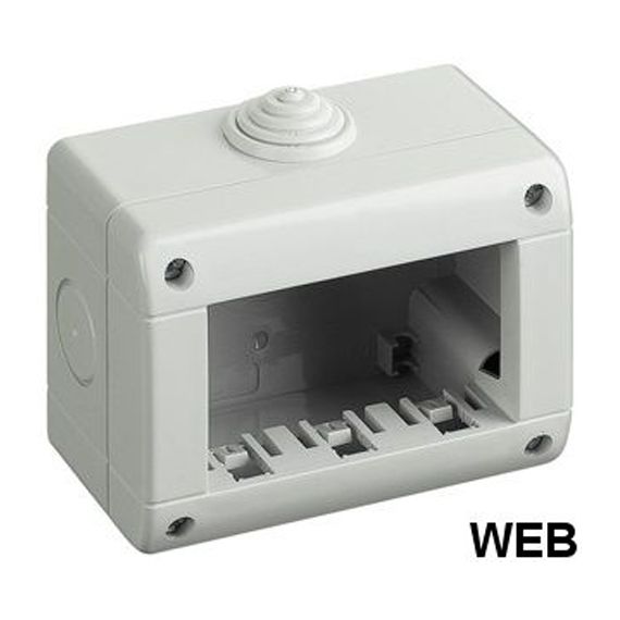 Caja 3 módulos blanca 10x8cm compatible con Living International EL2298 