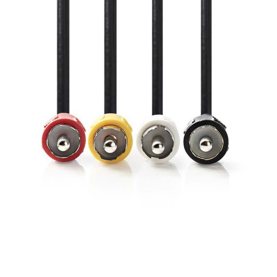 Cavo Video RCA 4x RCA maschio-maschio 2m nero ND6740 Valueline