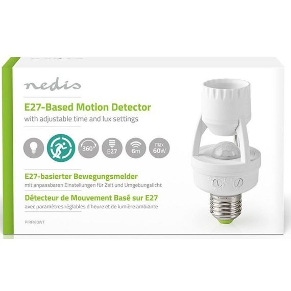 Motion Detector E27 Attack Adjustable settings ND7980 Nedis