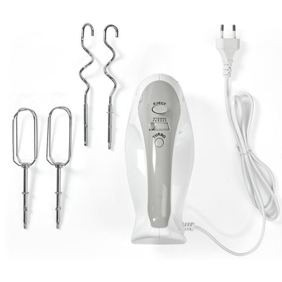 Frullatore 200W 5 velocità funzione turbo 2 Battitori/2 Dough Ganci ND6479 Nedis