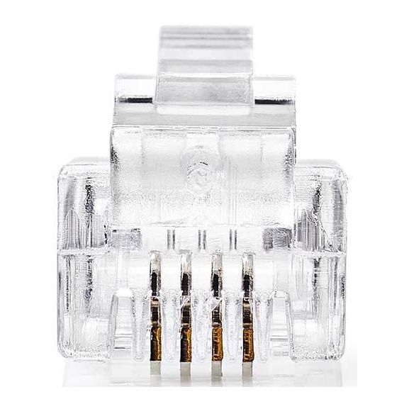 Connettore RJ11 per telecomunicazioni placcato oro confezione da 10 ND2941 Nedis