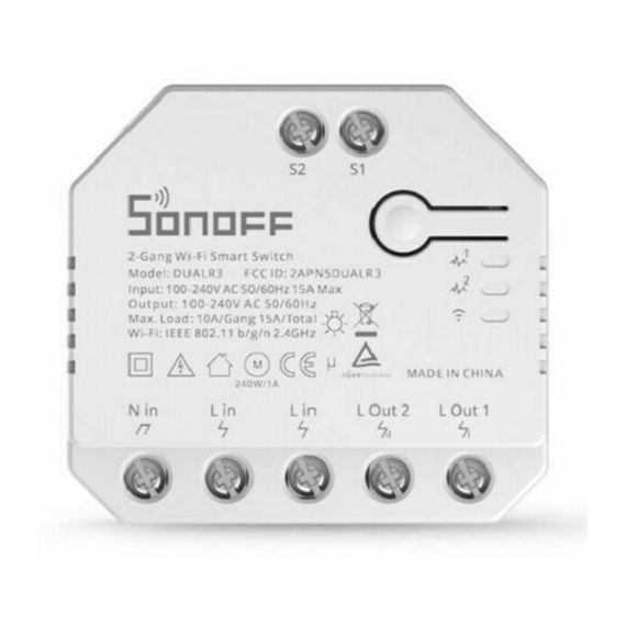 2 Kontakte 100-240V 10-15A kabelloser Smart-Schalter Sonoff DIY-DUALR3 K342 Sonoff