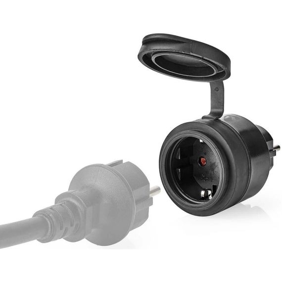 Presa Schuko Wi-Fi 10A 2500W massimo IP44 nera Nedis ND5533 Nedis