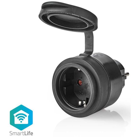 Presa Schuko Wi-Fi 10A 2500W massimo IP44 nera Nedis ND5533 Nedis