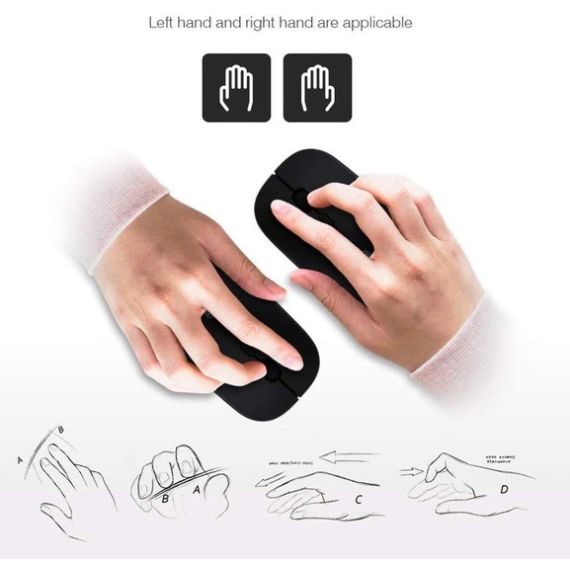 Black wireless mouse with built-in rechargeable battery WB2375 