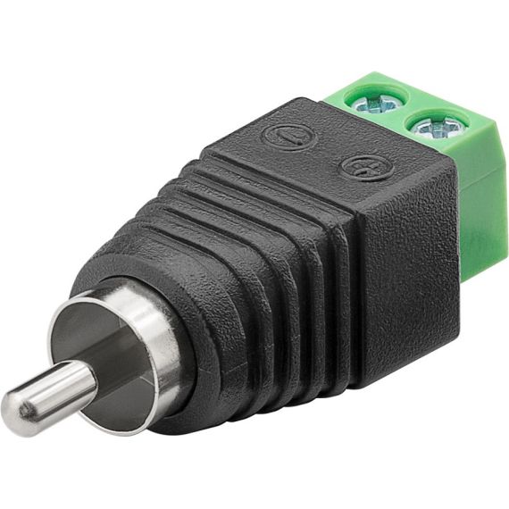 RCA plug adapter with 2-pin screw terminals Z942 Goobay