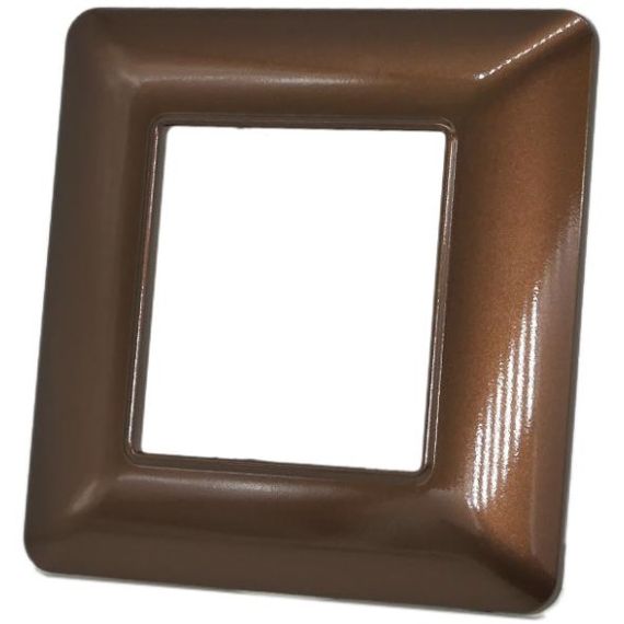 Placca 2 posti in tecnopolimero color bronzo compatibile Matix EL683 