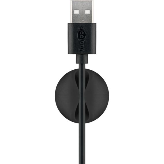 Clip fissacavo adesiva nera diametro massimo 7,8 mm 5 pezzi P252 Goobay