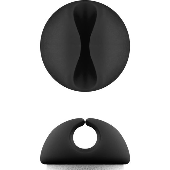 Clip fissacavo adesiva nera diametro massimo 7,8 mm 5 pezzi P252 Goobay