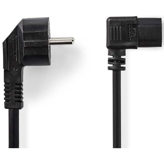 Cavo di alimentazione Spina Schuko Standard Tedesco IEC-320-C13 angolato 2m ND7265 Nedis