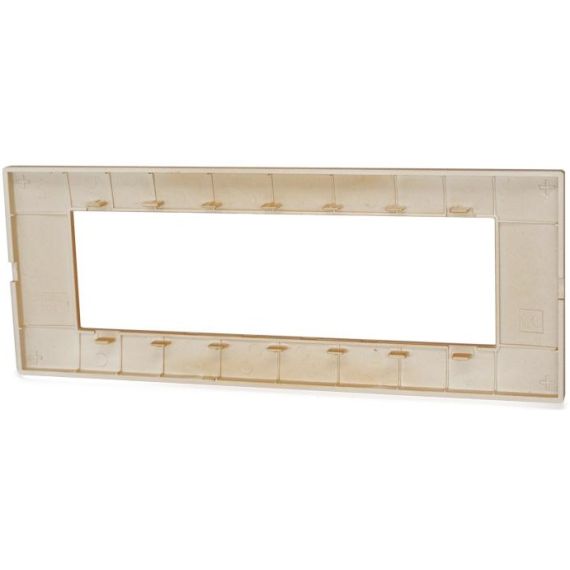 Placca in tecnopolimero 7 posti color rosso corallo compatibile Vimar Plana EL1461 