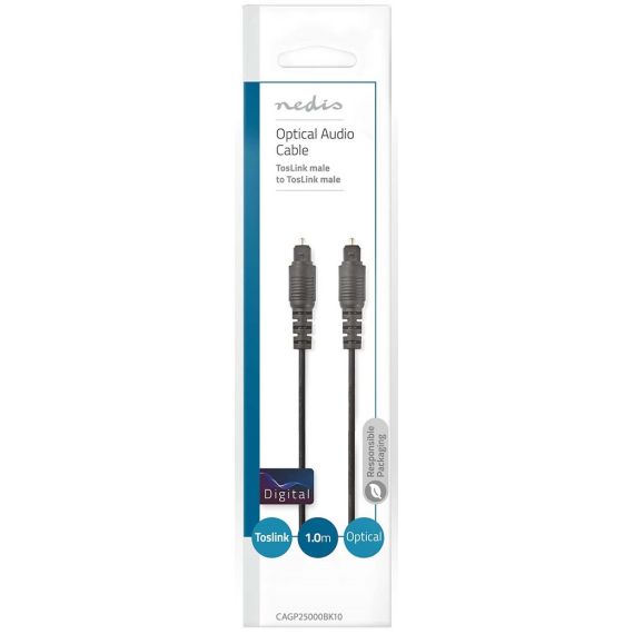 Cavo Audio Ottico | TosLink maschio - TosLink maschio | 1.0 m | Nero ND170 Nedis